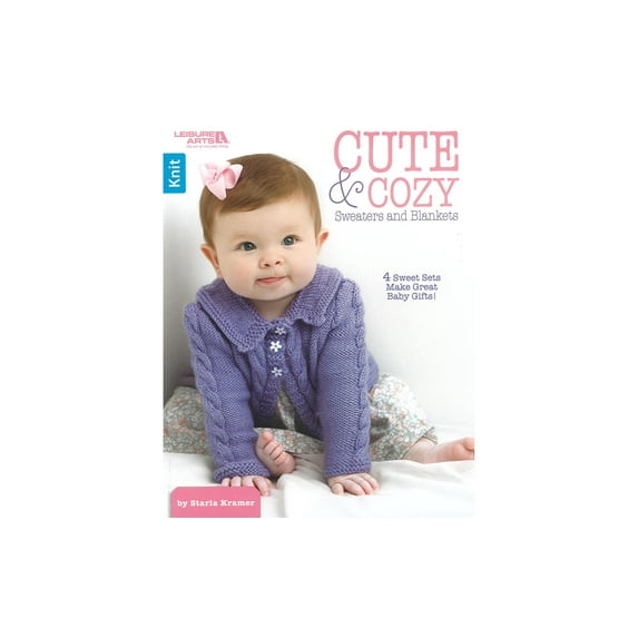 Leisure Arts CuteandCozy Sweaters and Blankets Knitting Book
