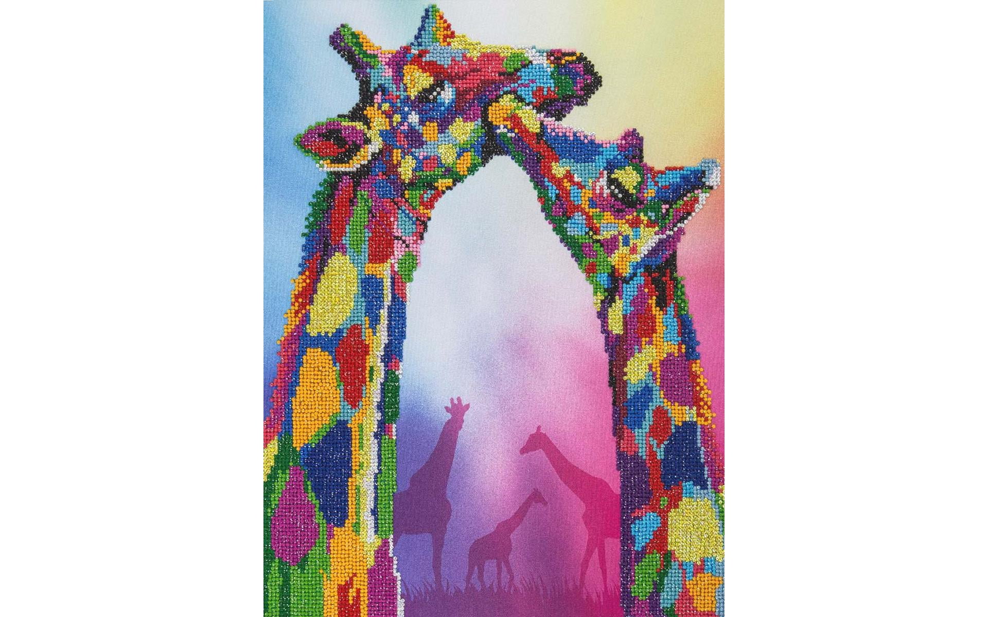 DIAMOND ART BY LEISURE ARTS Diamond Painting Kits For Adults 14x16" Advanced Giraffe