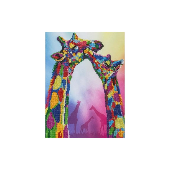 DIAMOND ART BY LEISURE ARTS Diamond Painting Kits For Adults 14x16" Advanced Giraffe