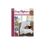 Leisure Arts Easy Afghans to Crochet Book 7 Designs with Pattern Stitches