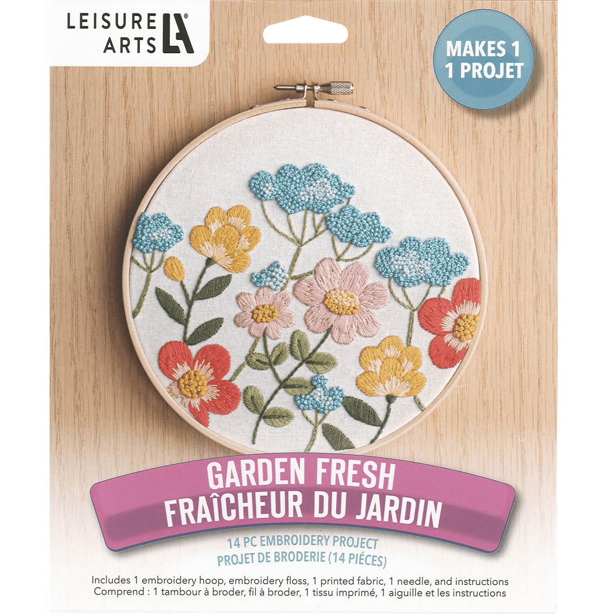 Leisure Arts Embroidery Kit 6 Springtime - embroidery kit for beginners - embroidery  kit for adults - cross stitch kits - cross stitch kits for beginners - embroidery  patterns
