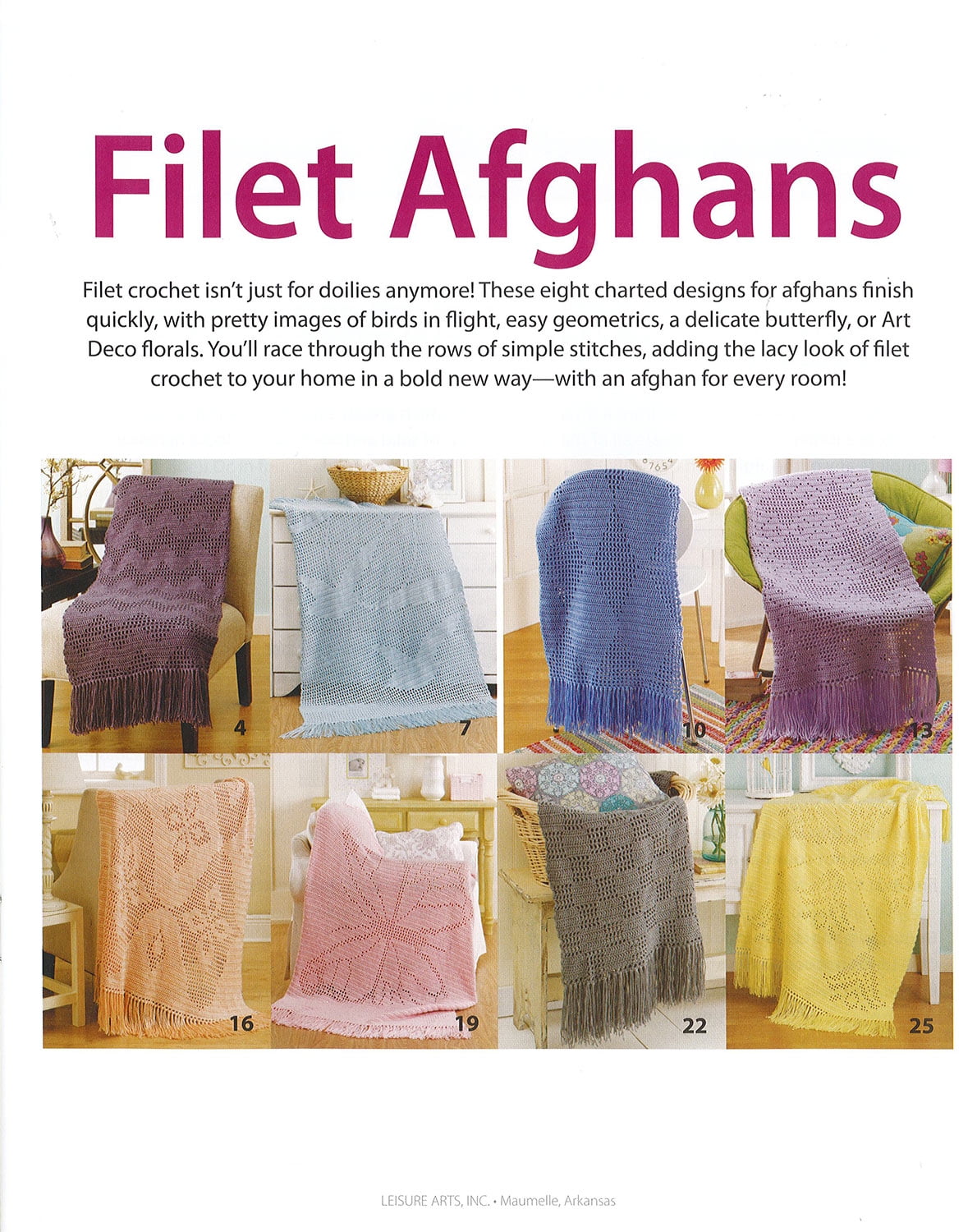 Leisure arts filet crochet baby blanket patterns sale