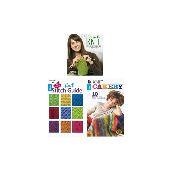 Leisure Arts Fun With Knitting Book Collection 3pc