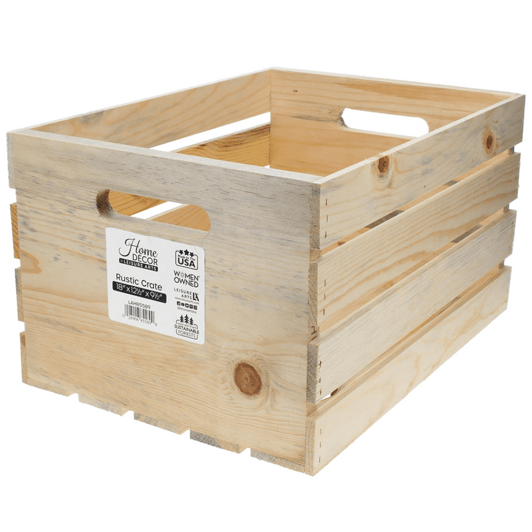 Wooden Table Caddy With Slats And Two Handles - 9 1/4L x 6 7/8W x 4H