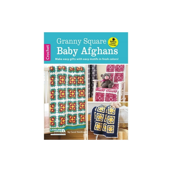 Leisure Arts Granny Square Baby Afghans Crochet Book, Granny Square Crochet Book, Squares Sourcebook, Patterns And Projects