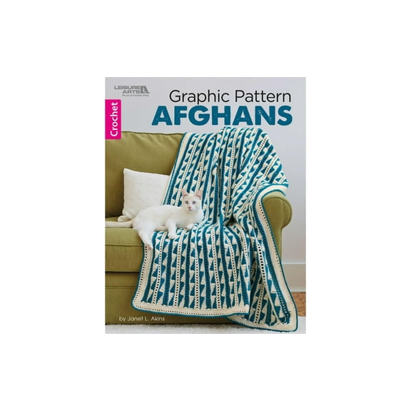 Leisure Arts Graphic Pattern Afghans Crochet Book