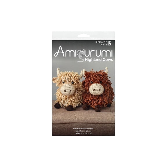 Leisure Arts Highland Cows Amigurumi Pattern Crochet Amigurumi Pattern Books For Beginners & Experts Featuring Cute Highland Cows, A Must-Have Crochet Animals Book