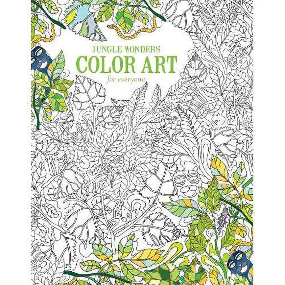 Leisure Arts Inc Color Art for Everyone Jungle Wonders Coloring Book, 1 Each