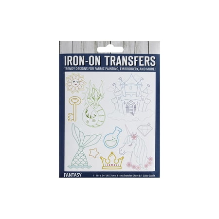 Leisure Arts Iron-On Transfer Fantasy, Embroidery Patterns, Aunt Martha'S, Iron On Embroidery Patterns Transfers, Hand Transfer Patterns, Aunt Martha'S Transfers