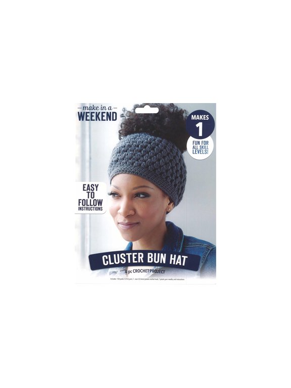 Kit Weekend Crochet Cluster Bun Hat