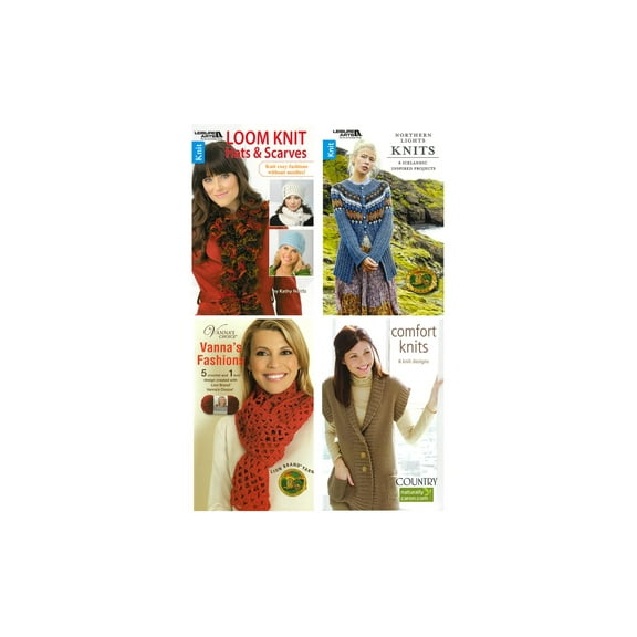 Leisure Arts Knit Fashion Book Collection 4pc