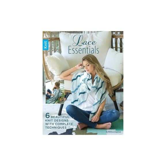 Leisure Arts Knit Lace Essentials Knitting Book Step-by-Step Pattern Guide with Stitch Techniques, Instructions, and Creative Knitting Patterns for DIY Handmade Items