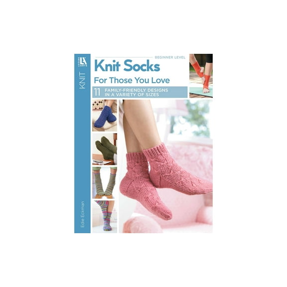 Leisure Arts Knit Socks For Those You Love Book 11 Knitting Patterns for Cozy Handmade Socks, Family Friendly Designs for Men, Women, Kids & Babies, Softcover