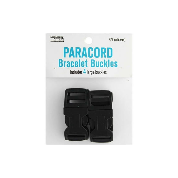 Leisure Arts Buckle Paracord Large Black 4pc Create stylish crafts with Paracord Buckles, Bracelet Clasps, Paracord Clips, Plastic Buckle Clips & more