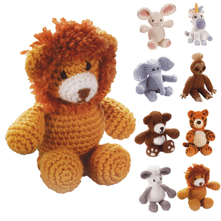 Mocoosy 3pcs Animals Crochet Kit for Beginners, Learn to Crochet Starter Kit for Adults and Kids, Amigurumi Crochet Kit with Step-by-Step Video