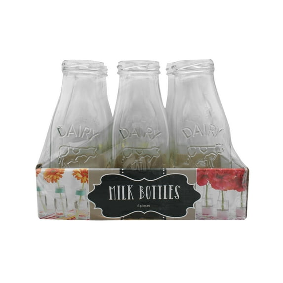 Leisure Arts Milk Bottle 6.25" 6 pack