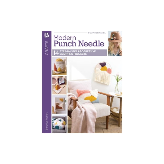 Leisure Arts Modern Punch Needle Book, Beginner Punch Needle Projects, for Home Decor Accessories and Gifts, with Templates and Guides