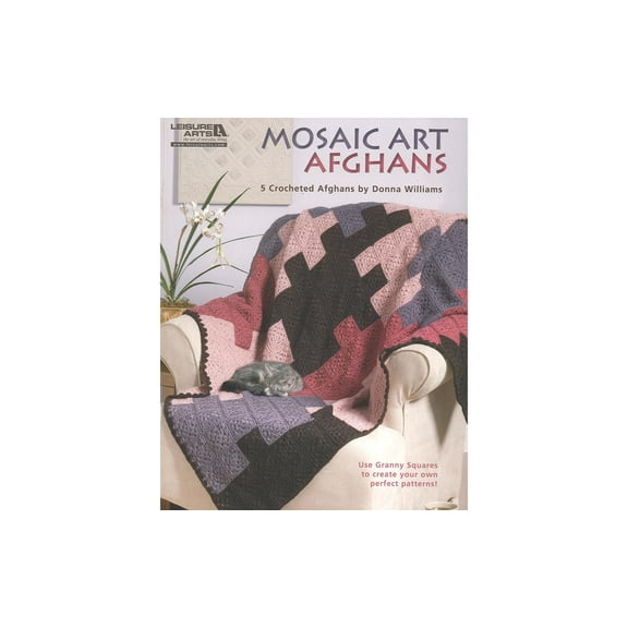 Leisure Arts Mosaic Art Afghans Crochet Book
