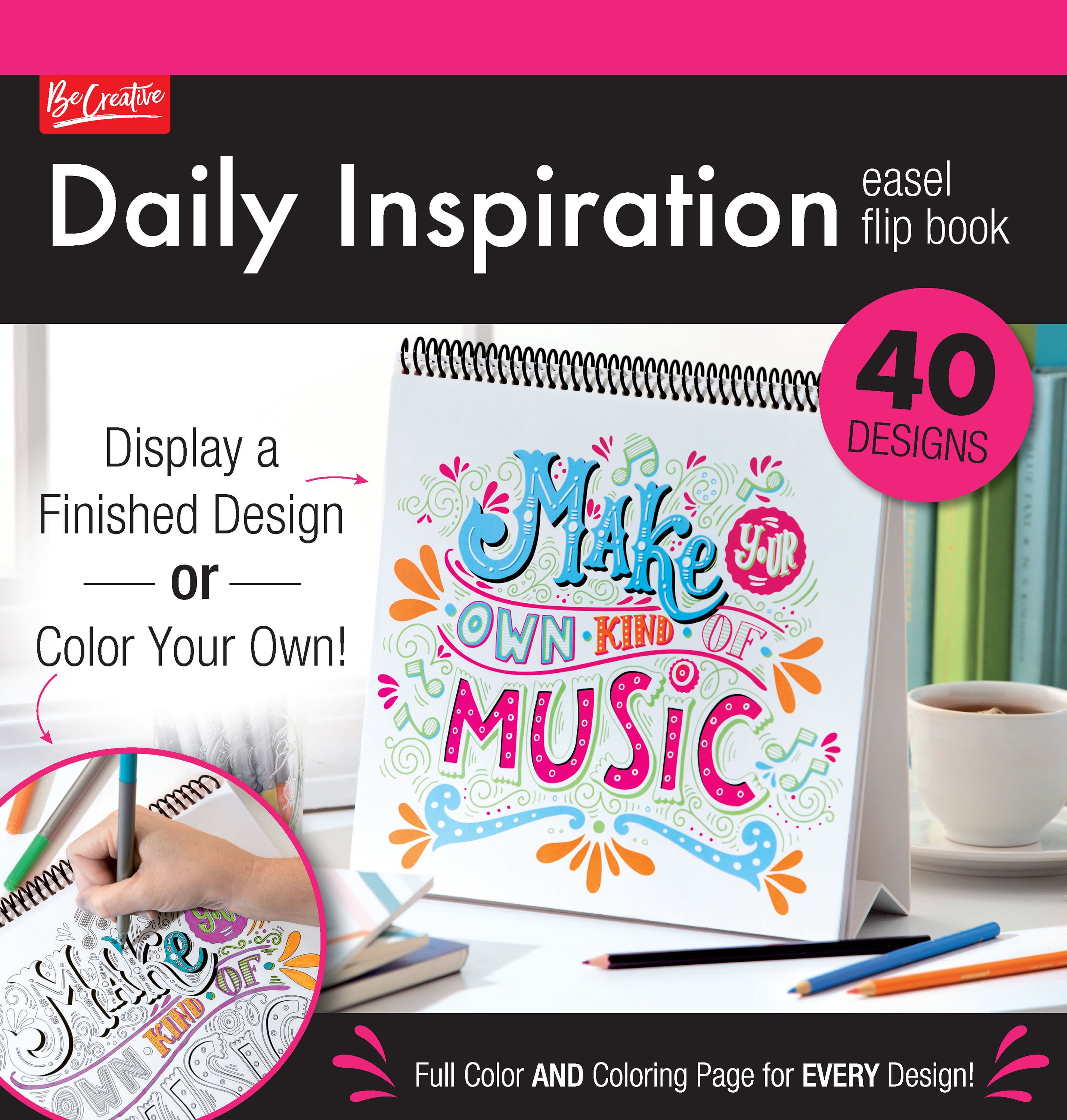 Leisure Arts Daily Inspiration Flip Coloring Book