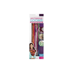 Leisure Arts Loom Rectangle Set with Hook, Knitting Kit for Adults, Peg Hat Maker, Yarn Craft Set, Beginner-Friendly Loom Tool for DIY Scarves and Hats