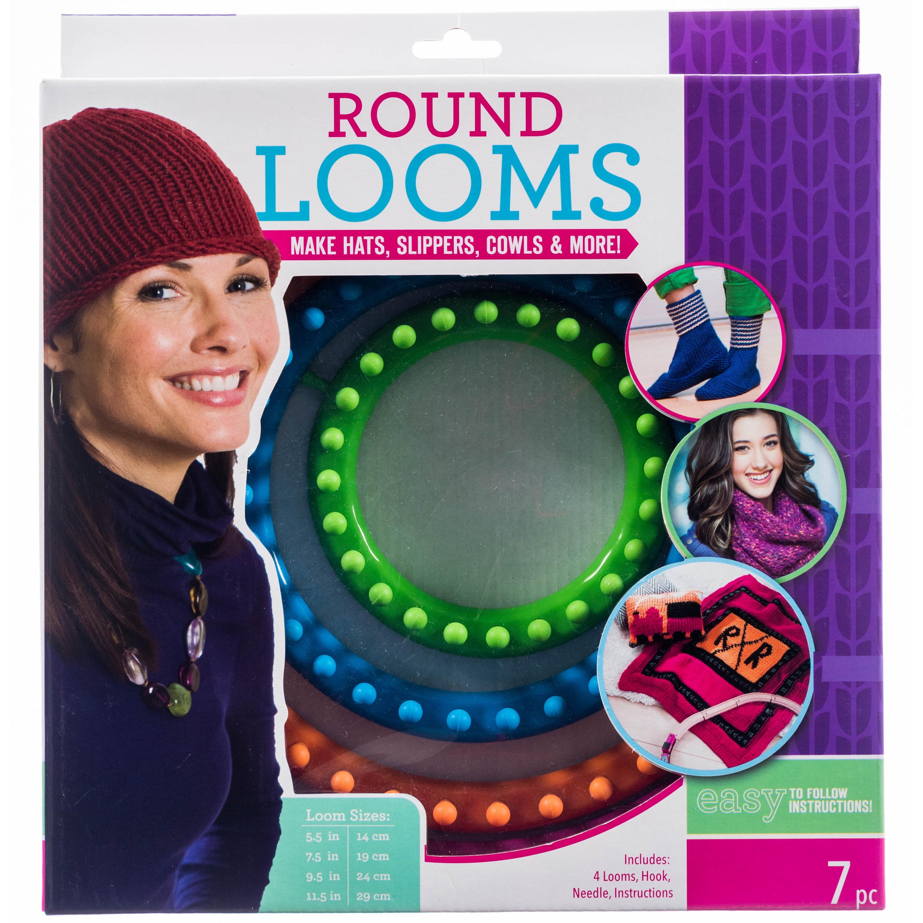 Loom Knitting Books - Knit Caps on Circle Looms