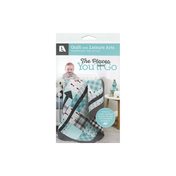 Leisure Arts The Places You'll Go Quilt Pattern, Quilting Book with Patterns for Beginners & Experts, Step-by-Step Quilting Guide for Unique Quilt Designs