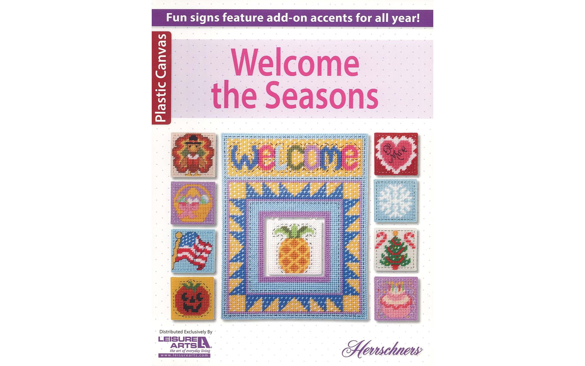 Leisure Arts Welcome The Seasons Plastic Canvas Book and Patterns
