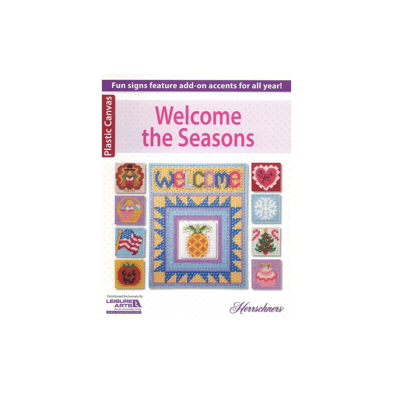 Leisure Arts Welcome The Seasons Plastic Canvas Book and Patterns