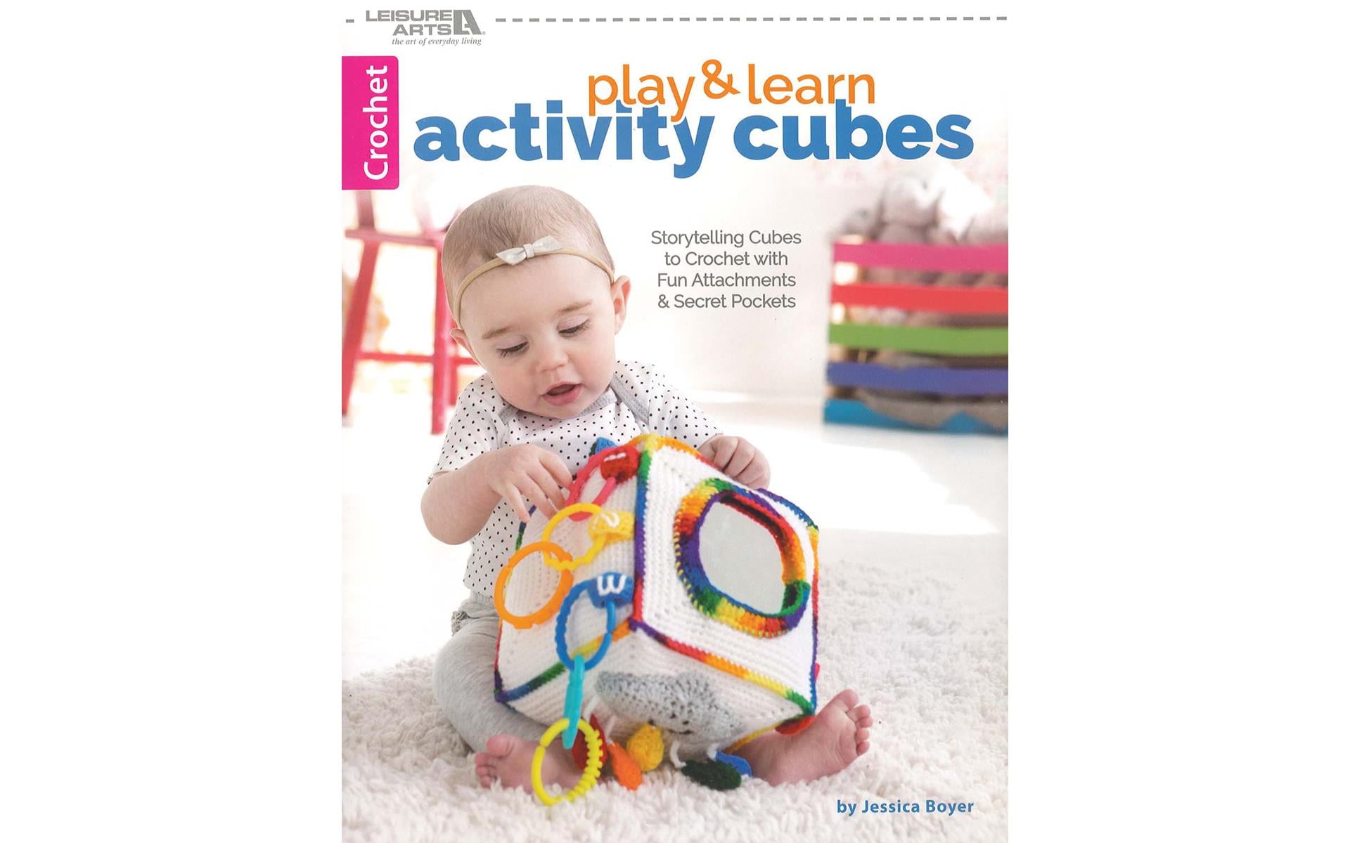 Leisure Arts Play and Learn Activity Cubes Crochet Book