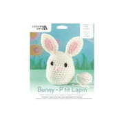 Leisure Arts Pudgies Animals Crochet Kit, Bunny, 3", Complete Crochet Kit, Learn To Animal Starter Kit For All Ages, Includes Instructions, Diy Amigurumi Kits