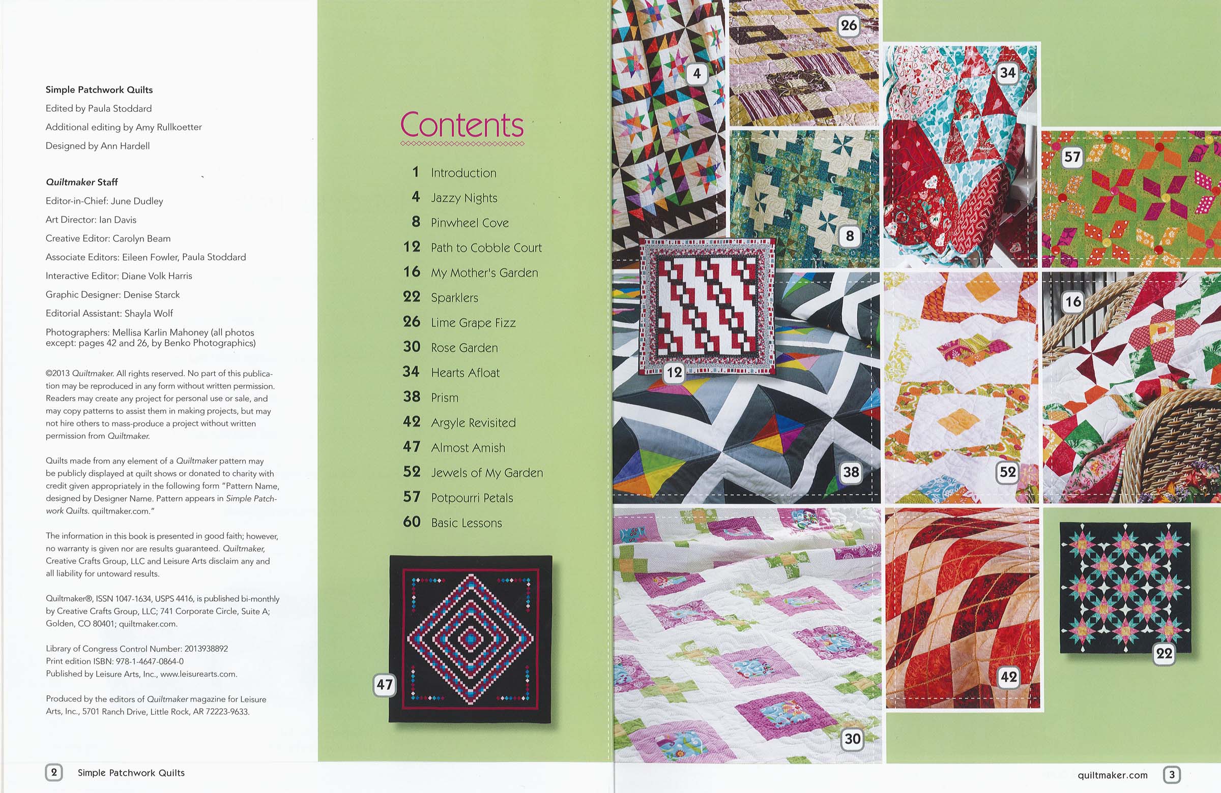 Leisure Arts Quiltmaker Simple Patchwork Quilts Quilting Book