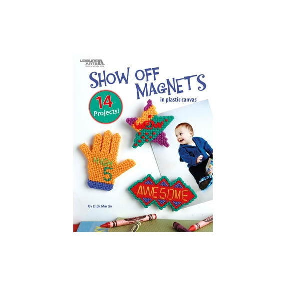 Leisure Arts Show Off Magnets In Plastic Canvas Book and Patterns – Pattern with Plastic Canvas Projects, Craft Designs, Home Décor, and DIY Plastic Canvas Ideas
