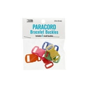 Leisure Arts Paracord Buckle Small Multi 6pc - Colorful Side-Release Plastic Buckles for Paracord Bracelets and DIY Accessories, 3/8in x 1-1/8in
