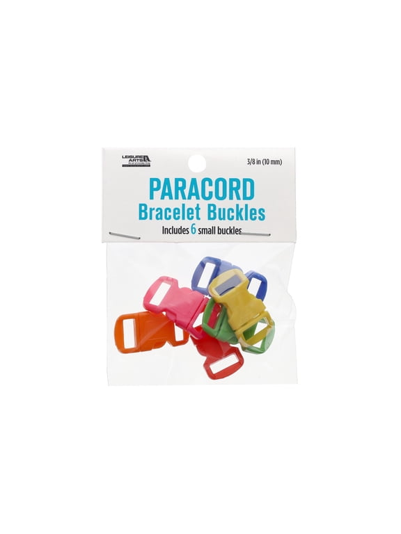 Paracord Buckle Small Multi 6pc - Colorful Side-Release Plastic Buckles for Paracord Bracelets and DIY Accessories, 3/8in x 1-1/8in