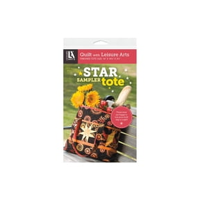 Leisure Arts Star Sampler Tote Quilt Pattern - 24 Page Quilting Guide with 3 Star Block Designs - Ohio 54-40, and Friendship Tote Bag Pattern