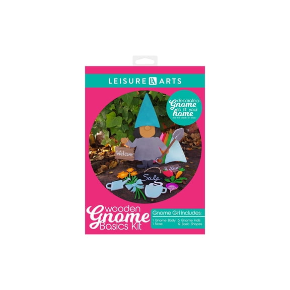 Leisure Arts Wood Gnome Kit Basics Girl w/Box