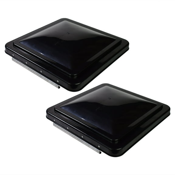 Leisure, Black Polypropylene, Roof Vent Cover for RV Trailer 2-Pack