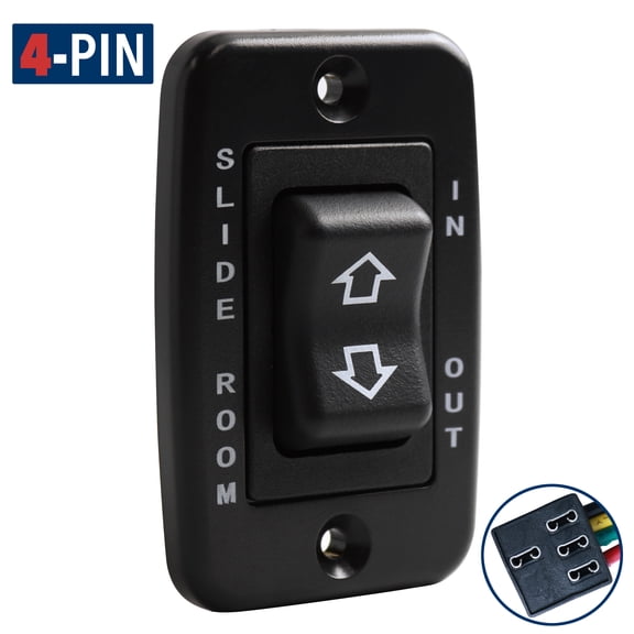 Leisure Coachworks Black Slide Out Switch 20 Amp Continuous 40 amp Peak