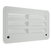 Leisure Coachworks RV 20 Refrigerator Upper/Lower Side Wall Vent with Mesh Insect Screens for Campers Trailers, 3109492.003 Compatible White