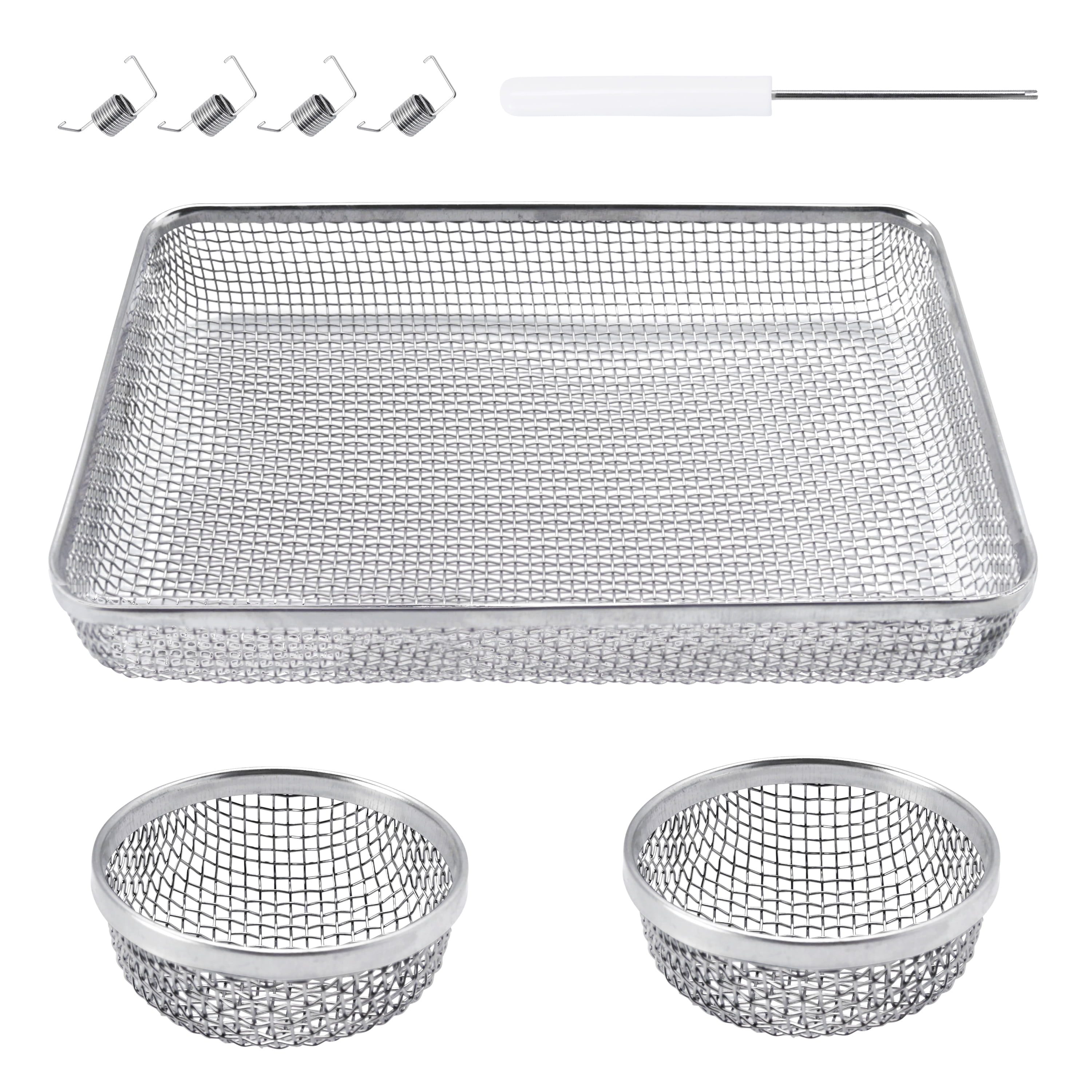 Leisure Coachworks RV Flying Insect Screen, Stainless Steel Mesh RV Furnace and Water Heater Vent Cover with Installation Tool 2.8" x 1.3" for Furnace and 8.5" x 6" x 1.3" for Water Heater