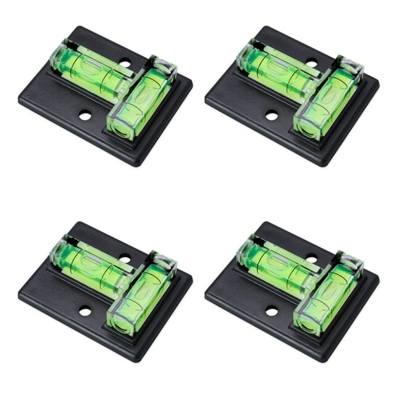 Leisure Coachworks RV T Level Bubble Level Square, Multipurpose 2 Way Spirit Level T-type Spirit Level Bubble for RV, Trailer, Machines, Furniture, Tripods, Camera Equipment 4 PACK