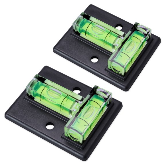 Leisure Coachworks RV T Level Bubble Level Square, Multipurpose 2 Way Spirit Level T-type Spirit Level Bubble for RV, Trailer, Machines, Furniture, Tripods, Camera Equipment 2 PACK