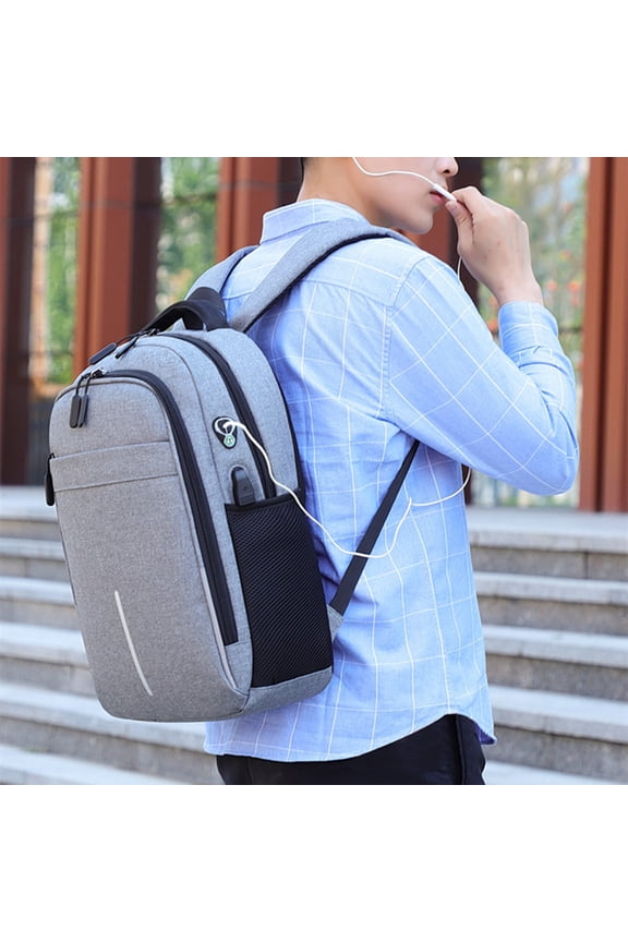 Leisure Computer Backpack Business Trip USB Charging,Black