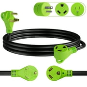 Leisure Cords 10 Ft 30 amp RV Power Extension Cord with LED Power indictor - 30 Amp Male to 30 Amp Female Standard Plug 30 Amp - 10 Foot