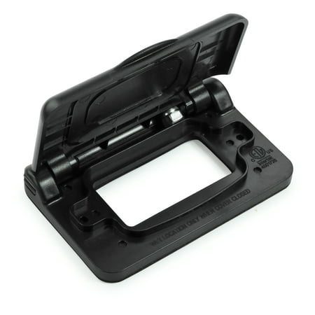 Leisure Cords 15 Amp Weatherproof Receptacle Cover for RV Trailer RV Outdoor Electrical Outlet (Black)