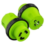 Leisure Cords 15A Male to 30Amp Female Twist Adapter RV Locking Power Cord Male to Female Camper Generator Cable Adapter Electrical Converter Plug
