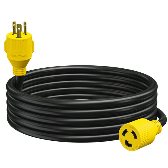 Leisure Cords 3-Prong 15 Feet 30 Amp Generator Cord, 10 Gauge Heavy Duty L5-30 Male Generator Power Cord Up to 3750W (15-Feet)