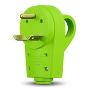 Leisure Cords 30 AMP Male RV Receptacle Plug Electrical Plug Adapter with Handle