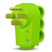 Leisure Cords 50 AMP Male RV Receptacle Plug Electrical Plug Adapter with Handle 50-Amp Male