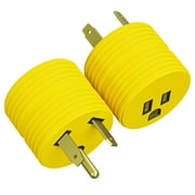Leisure Cords Power Adapter 3 Prong 30 amp Male to 15 amp Female RV Camper Generator Plug Outdoor Electrical Power Converter 30 Male - 15 Female